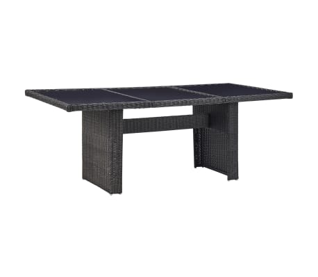 vidaXL Ensemble de salle à manger d'extérieur 9 pièces Rotin synthétique noir