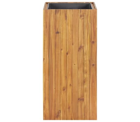 vidaXL Arriate de madera maciza de acacia 43,5x43,5x90 cm