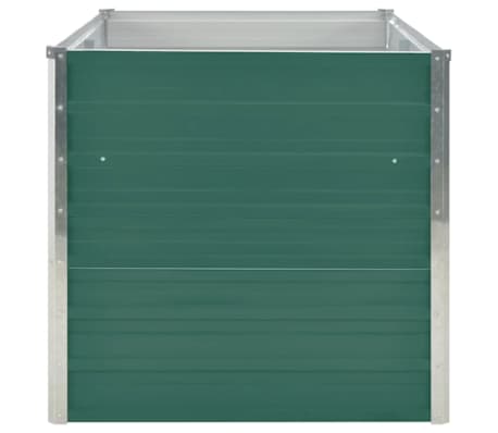 vidaXL Jardinera elevada de acero galvanizado verde 160x80x77cm