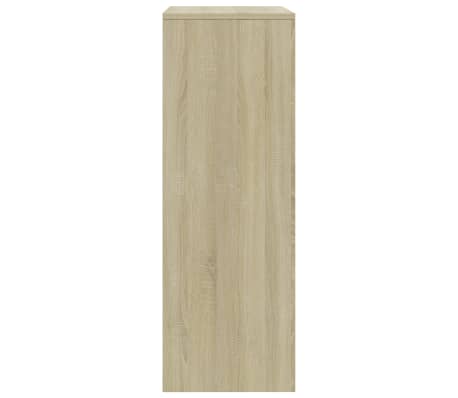 vidaXL Aparador 6 cajones contrachapada color roble Sonoma 50x34x96 cm
