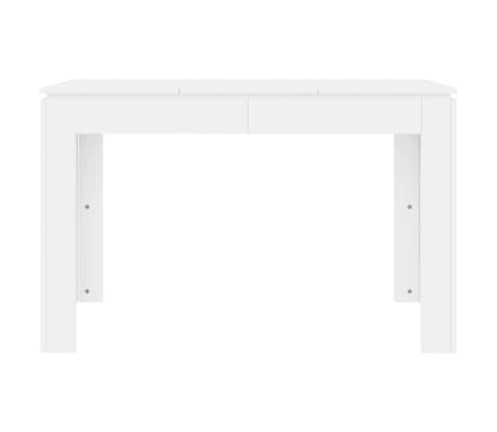 vidaXL Mesa de comedor de madera contrachapada blanco 120x60x76 cm
