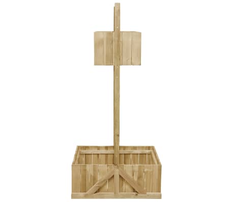 vidaXL Jardinera con celosía de madera de pino impregnada