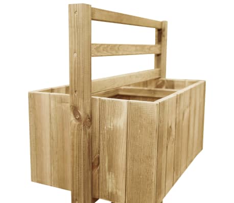 vidaXL Jardinera con celosía de madera de pino impregnada