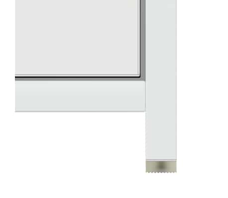 vidaXL Armario baño madera contrachapada blanco brillo 30x30x183,5 cm