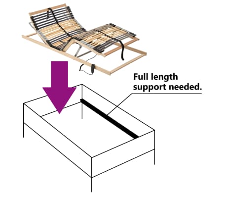 vidaXL Cama somier eléctrico de láminas sin colchón 7 zonas 100x200 cm