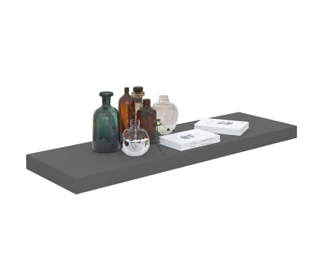 vidaXL Étagère murale flottante 4 pcs Gris brillant 80x23,5x3,8 cm MDF