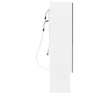 vidaXL Armario de baño con espejo MDF blanco 80x15x60 cm