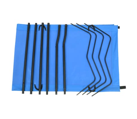 vidaXL Cama de camping tela Oxford y acero azul 180x60x19 cm