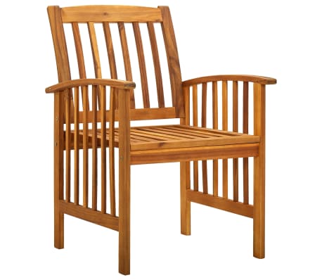 vidaXL Sillas de comedor jardín 2 uds con cojines madera maciza acacia
