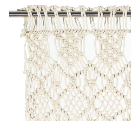vidaXL Cortina de macramé algodón 140x240 cm