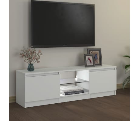 vidaXL Mueble para TV con luces LED blanco 120x30x35,5 cm