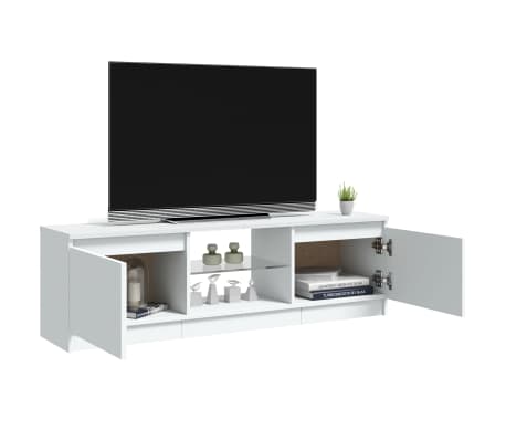 vidaXL Mueble para TV con luces LED blanco 120x30x35,5 cm