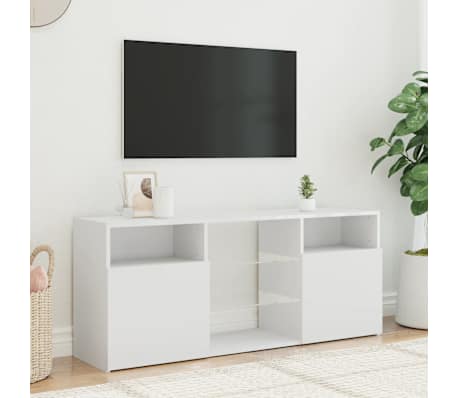 vidaXL Mueble para TV con luces LED blanco 120x30x50 cm