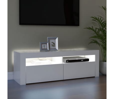 vidaXL Mueble para TV con luces LED blanco 120x35x40 cm