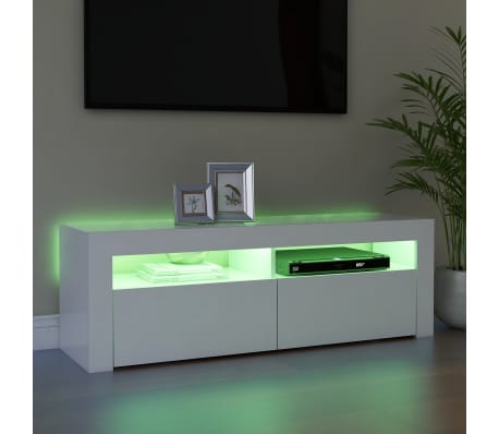 vidaXL Mueble para TV con luces LED blanco 120x35x40 cm