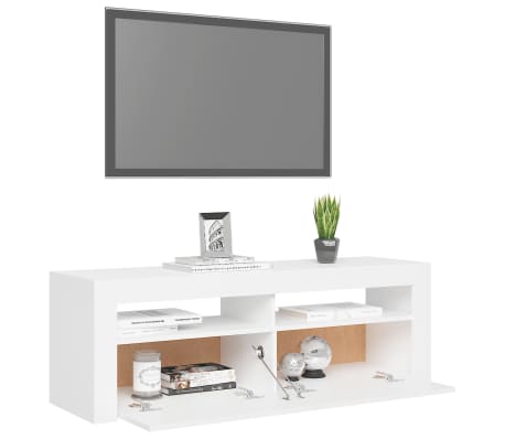 vidaXL Mueble para TV con luces LED blanco 120x35x40 cm