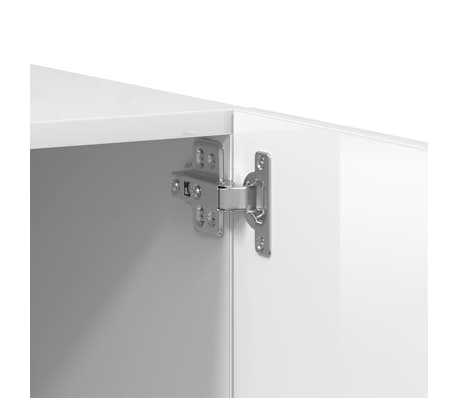 vidaXL Mueble de TV madera contrachapada blanco brillo 100x35x40 cm