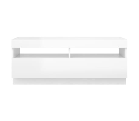 vidaXL Mueble de TV con luces LED blanco brillante 100x35x40 cm