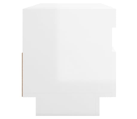 vidaXL Mueble de TV con luces LED blanco brillante 100x35x40 cm