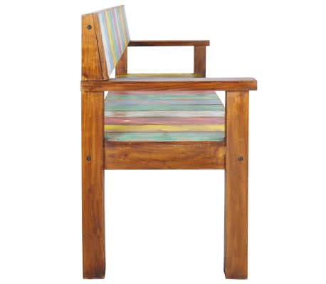 vidaXL Banco de madera maciza reciclada 115 cm