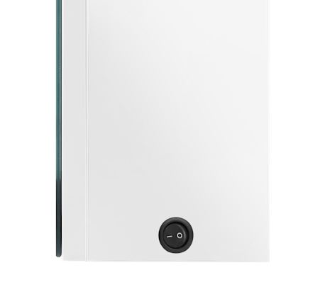 vidaXL Armario de baño con espejo LED blanco brillante 80x12x68 cm