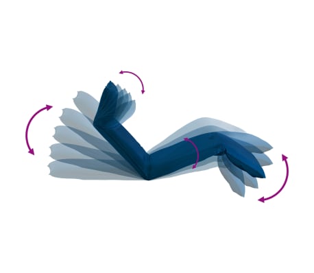 vidaXL Tumbona plegable de tela Oxford azul marino