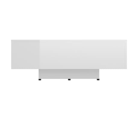 vidaXL Table basse Blanc brillant 85x55x31 cm Bois d'ingénierie