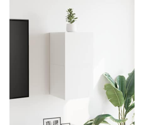 vidaXL Muebles de pared para TV 2 uds blanco 30,5x30x30 cm