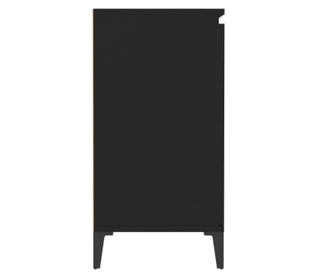 vidaXL Aparador de madera contrachapada negro 60x35x70 cm