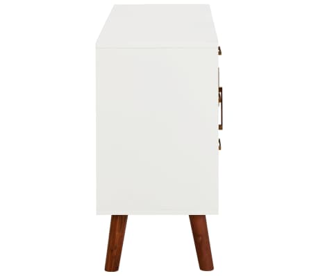 vidaXL Aparador de madera maciza de acacia y MDF 110x35x70 cm