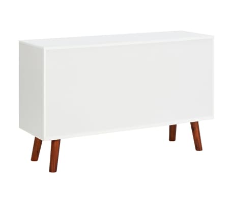 vidaXL Aparador de madera maciza de acacia y MDF 110x35x70 cm