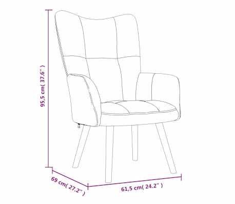 vidaXL Sillón de relax de terciopelo marrón