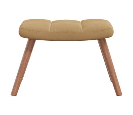 vidaXL Silla mecedora con reposapiés terciopelo marrón