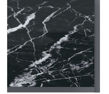 vidaXL Mesa de consola vidrio templado negro 140x35x75,5 cm