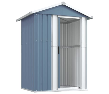 vidaXL Cobertizo de jardín acero galvanizado gris 126x97,5x177 cm