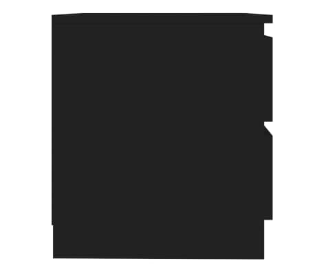 vidaXL Mesita de noche madera contrachapada negro 50x39x43,5 cm