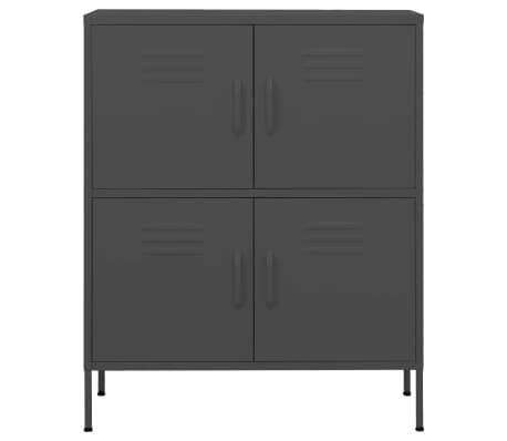 vidaXL Armario de almacenamiento acero gris antracita 80x35x101,5 cm