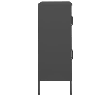 vidaXL Armario de almacenamiento acero gris antracita 80x35x101,5 cm