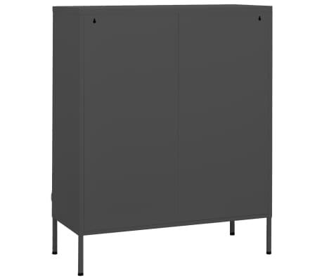 vidaXL Armario de almacenamiento acero gris antracita 80x35x101,5 cm