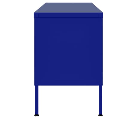 vidaXL Mueble para TV de acero azul marino 105x35x50 cm