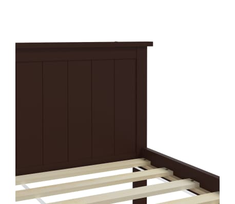 vidaXL Estructura cama sin colchón madera pino marrón oscuro 180x200cm