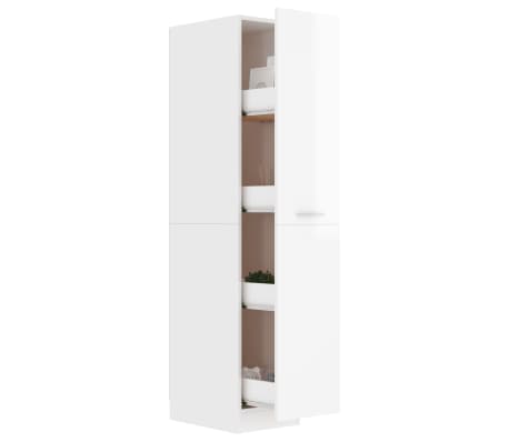 vidaXL Armario de boticario contrachapada blanco brillo 30x42,5x150 cm