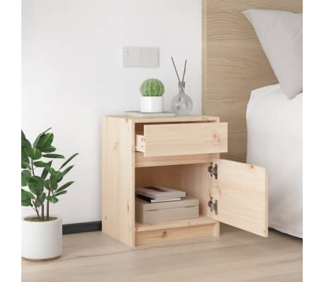 vidaXL Mesitas de noche 2 uds madera maciza de pino 40x31x50 cm