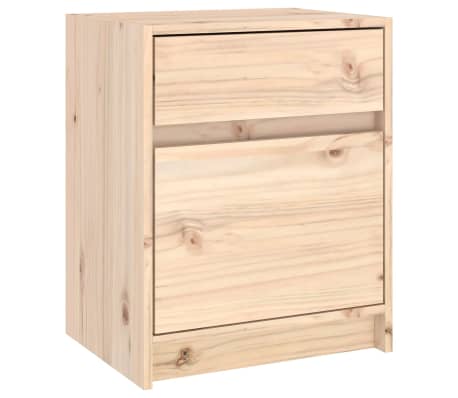 vidaXL Mesitas de noche 2 uds madera maciza de pino 40x31x50 cm