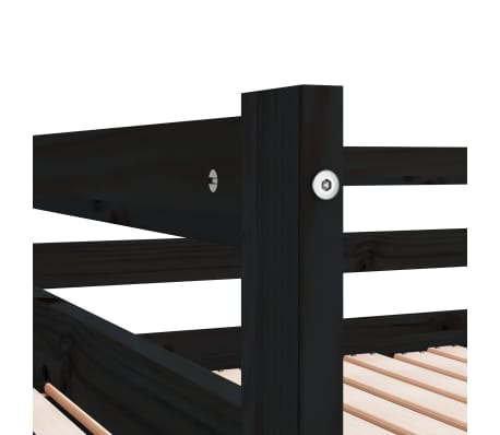 vidaXL Sofá cama extraíble sin colchón negro 2x(90x200) cm