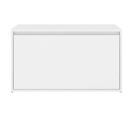 vidaXL Banco de pasillo de madera de ingeniería blanco 80x40x45 cm