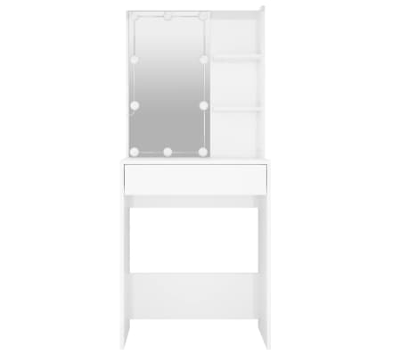 vidaXL Tocador con LED blanco brillante 60x40x140 cm