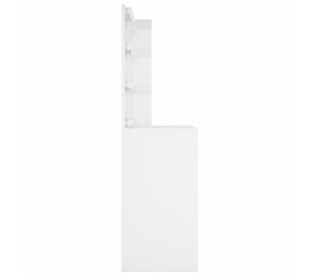 vidaXL Tocador con LED blanco brillante 60x40x140 cm