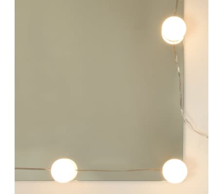 vidaXL Tocador con LED blanco brillante 60x40x140 cm