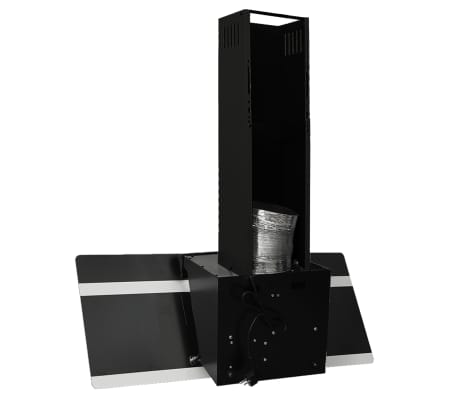 vidaXL Campana extractora pared acero y vidrio templado negro 90 cm